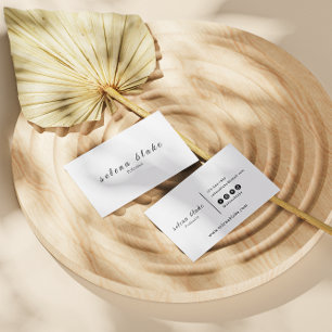 Carte De Visite Noir et blanc minimaliste   Professionnel moderne