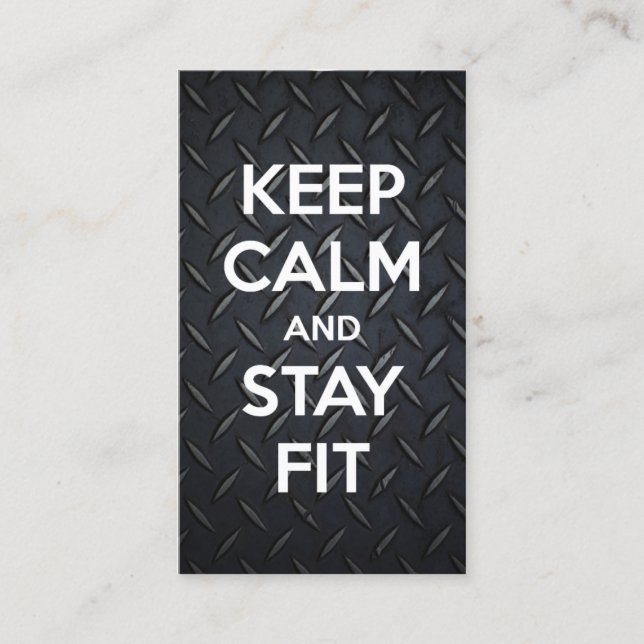 Carte De Visite Noir et blanc modernes| Entraîneur de gym et de fi (Devant)