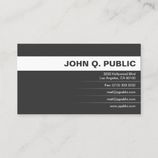 Carte De Visite Noir et blanc professionnel