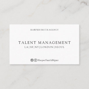 Carte de visite noir et blanc professionnel fort