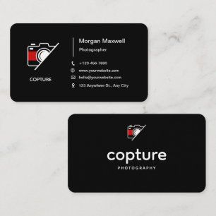 Carte De Visite Noir et blanc Simple Photographie propre