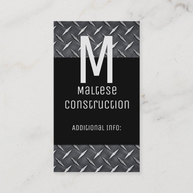 Carte de visite noir et métal 4 (Devant)