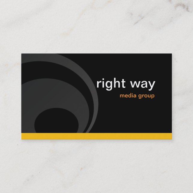 Carte de visite noir et orange (Devant)