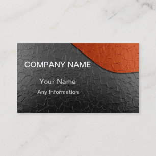 Carte De Visite Noir et orange Luxury Metallic 4