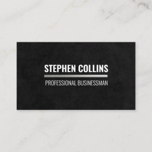 Carte De Visite Noir lisse Barre de réglage métallique