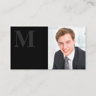 Carte De Visite Noir lisse Exécutif