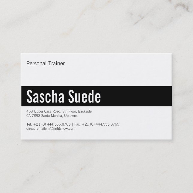 Carte De Visite Noir luxe (Devant)