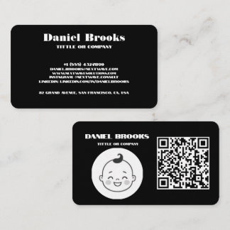 Carte de visite noir minimaliste moderne