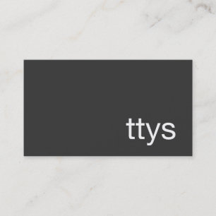 Carte de visite noir minimaliste Ttys Networking
