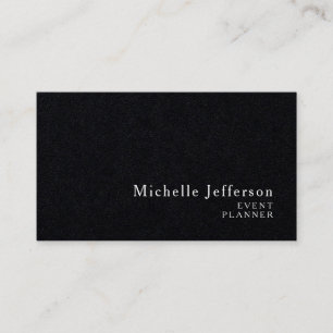 Carte De Visite Noir Moderne Minimaliste Plat Simple Créatif