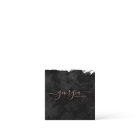 Noir moderne minimaliste & Rose Signature or