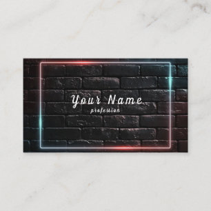 Carte de visite noir Neon