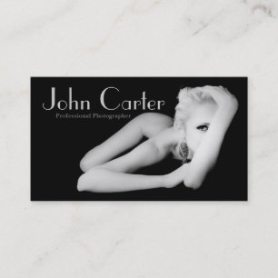 Carte De Visite Noir professionnel de modèle de femme de