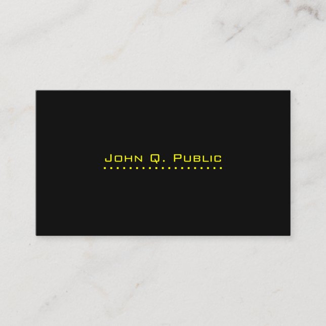 Carte De Visite Noir professionnel simple (Devant)