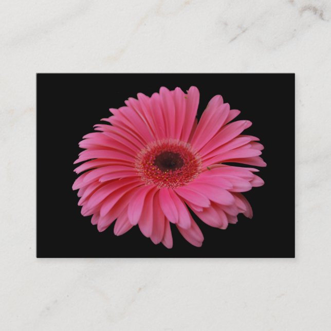 Carte De Visite Noir rose ACEO de Gerbera (Devant)