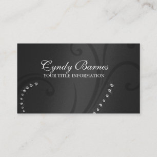 Carte de visite noir Shimmer et cristal