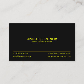 Carte De Visite Noir simple