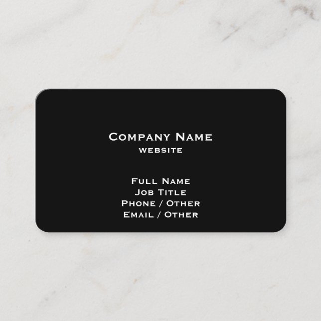 Carte de visite noir simple (Devant)