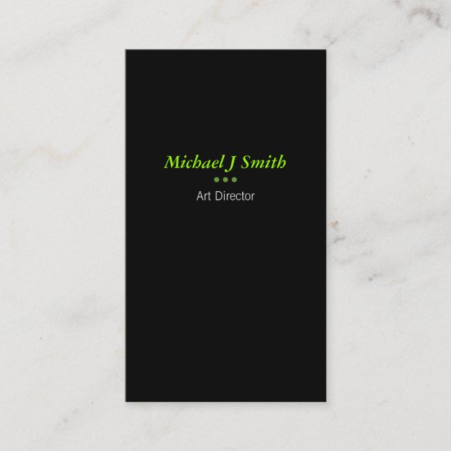 Carte De Visite Noir simple (Devant)