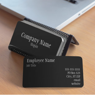 Carte De Visite Noir uni