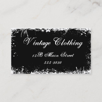 Carte De Visite Noir vintage gothique