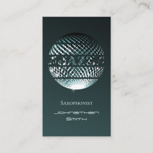 Carte de visite noire de musicien de jazz