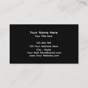 Carte de visite noire minimaliste moderne avec log