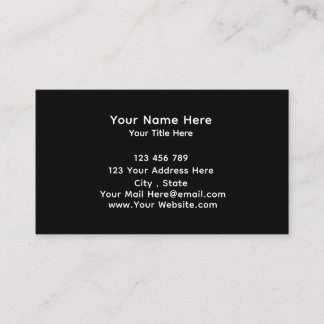 Carte de visite noire minimaliste moderne avec log