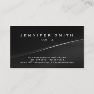 Carte de visite noire moderne chic tendance
