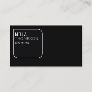 carte de visite noire moderne et minimaliste