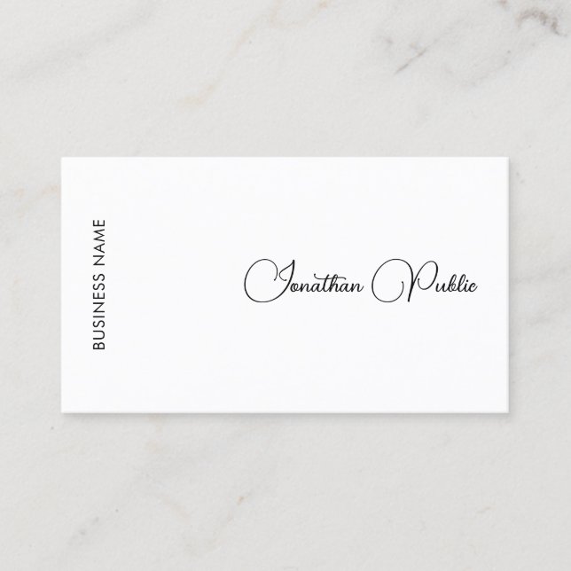 Carte De Visite Nom Calligraphié Custom Company Professional (Devant)