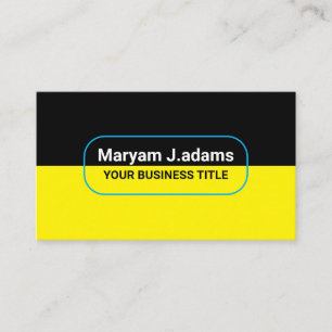 Carte De Visite Nom commercial moderne personnalisé (qrCode) Jaune