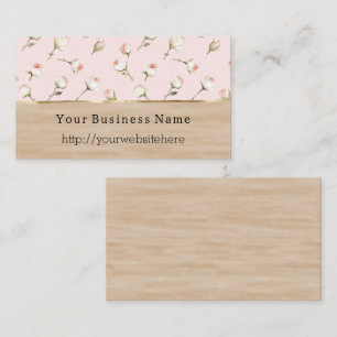 Carte De Visite Nom commercial site Web Crème Florale Rose Rose Pâ