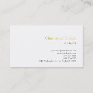 Carte De Visite Nom de couleur or Minimaliste simple simple