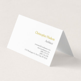 Carte De Visite Nom de couleur or Minimaliste simple simple