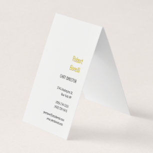 Carte De Visite Nom de couleur or moderne minimaliste