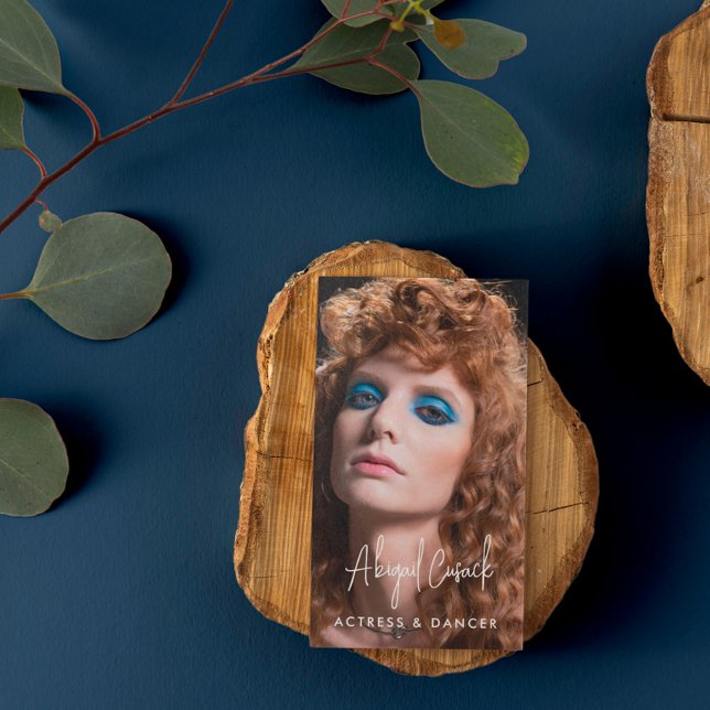 Carte De Visite Nom de la calligraphie du modèle d'actrice (Créateur téléchargé)