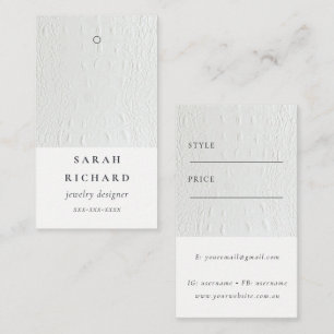 Carte De Visite Nom de l'étiquette de prix minimal en cuir simple