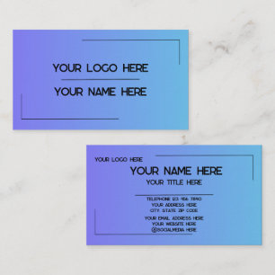 Carte De Visite Nom de logo personnalisé Minimaliste Moderne Profe