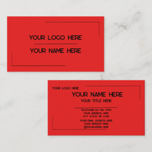 Carte De Visite Nom de logo personnalisé Minimaliste Moderne Profe