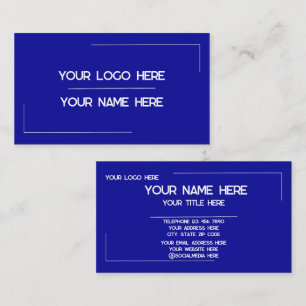 Carte De Visite Nom de logo personnalisé Minimaliste Moderne Profe