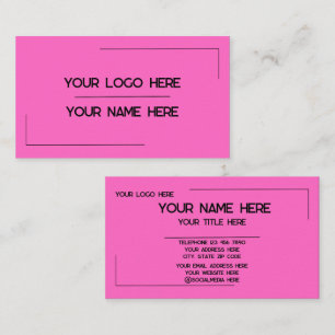 Carte De Visite Nom de logo personnalisé Minimaliste Moderne Profe