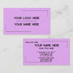 Carte De Visite Nom de logo personnalisé Minimaliste Moderne Profe