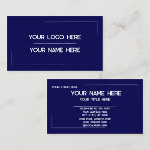 Carte De Visite Nom de logo personnalisé Minimaliste Moderne Profe