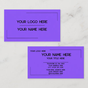 Carte De Visite Nom de logo personnalisé Minimaliste Moderne Profe