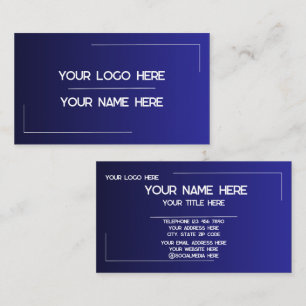 Carte De Visite Nom de logo personnalisé Minimaliste Moderne Profe