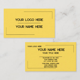 Carte De Visite Nom de logo personnalisé Minimaliste Moderne Profe