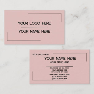 Carte De Visite Nom de logo personnalisé Minimaliste Moderne Profe