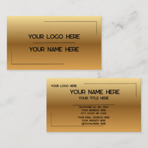 Carte De Visite Nom de logo personnalisé Minimaliste Moderne Profe