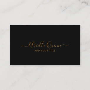 Carte De Visite Nom de script professionnel minimaliste simple et 